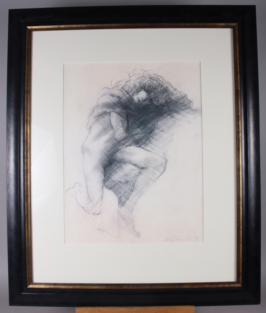 Ralph Brown, '78: a pencil signed limited edition print, nude woman, 21/77, in black frame - Image 2 of 3