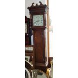 A 19th century oak long case clock, painted dial inscribed "J Pocock Banbury", door to waist