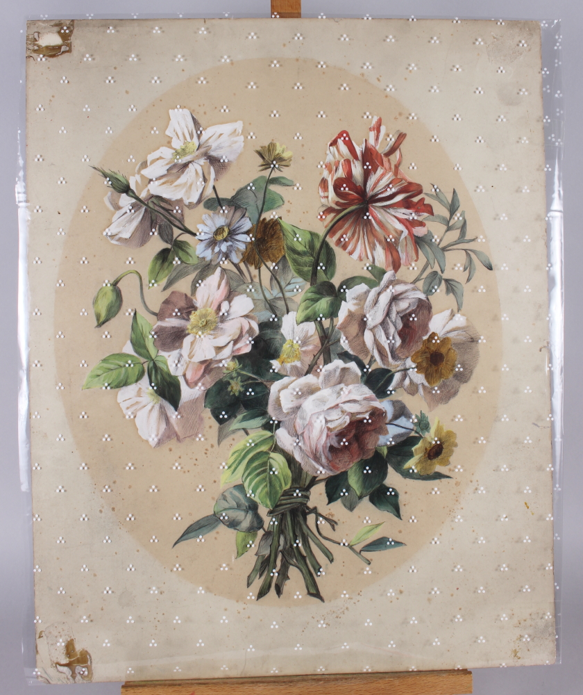 Nancy Wilkinson: a pair of unframed oval watercolours, floral studies, signed in pencil verso, 24" x - Image 3 of 3