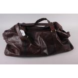 A Rowallen brown leather holdall