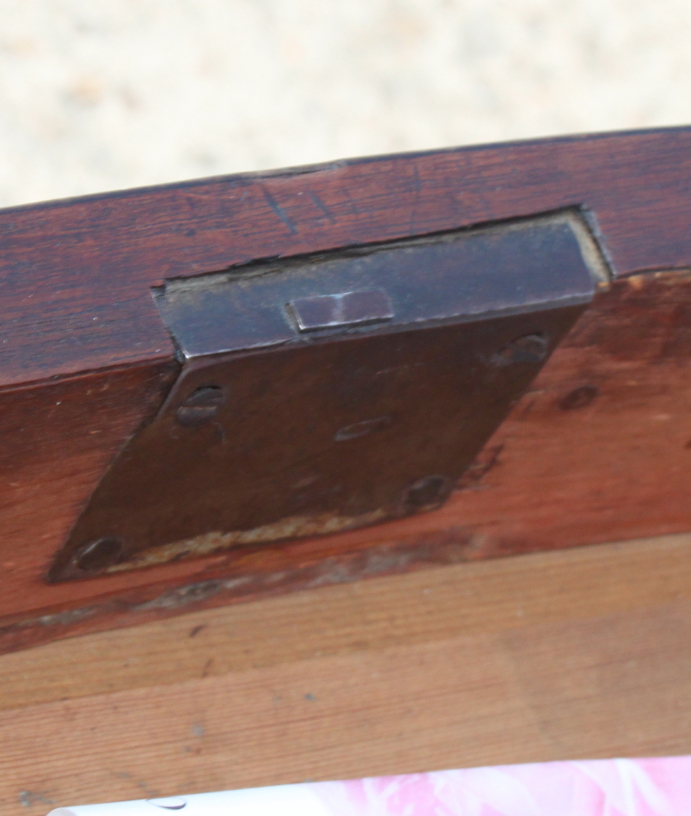 A George III mahogany bowfront chest of four drawers, 36 1/2" wide - Image 3 of 3