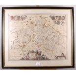 After Jansson: a 17th century hand-coloured map of parts of Berkshire, Oxfordshire, Middlesex,