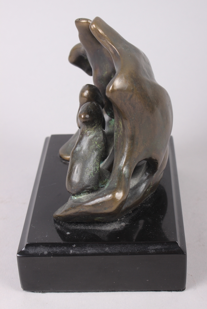 Jean-Guy Dallaire: a bronze figure group, "Family with Twins", signed and dated 1992 to the reverse, - Image 2 of 3