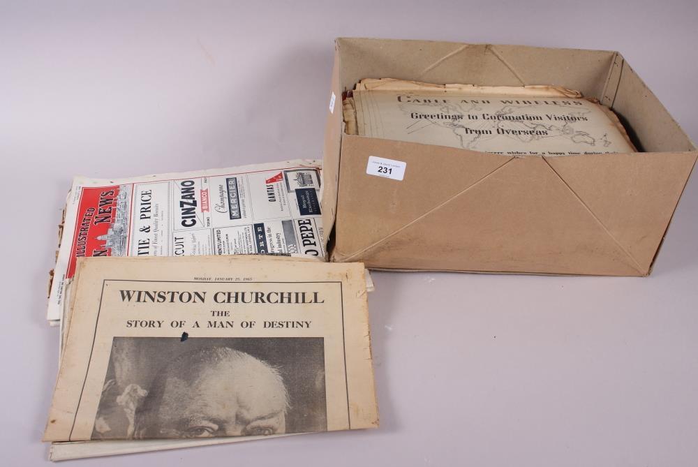 Two albums of cigarette cards and a box of printed newspapers and ephemera - Image 2 of 2