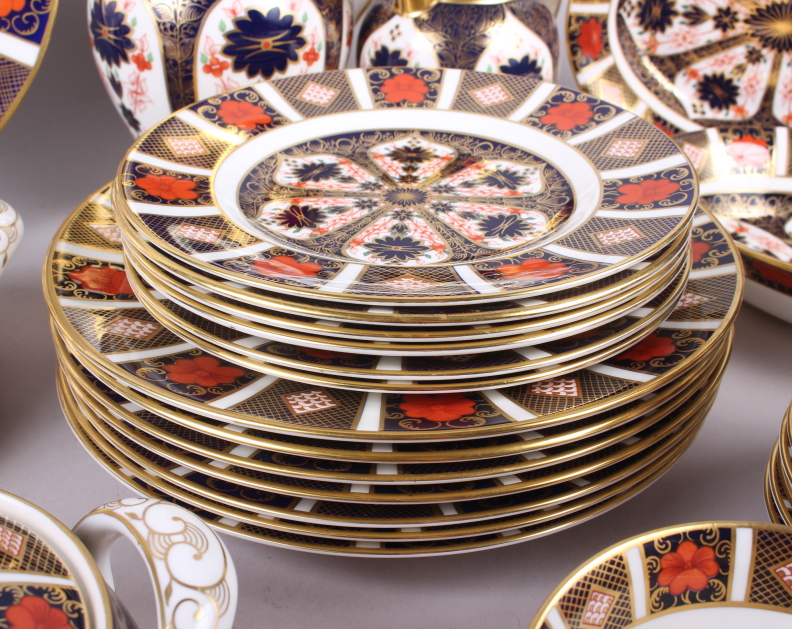 A Royal Crown Derby "Old Imari" 1128 pattern part dinner service, comprising two vegetable tureens - Image 2 of 6