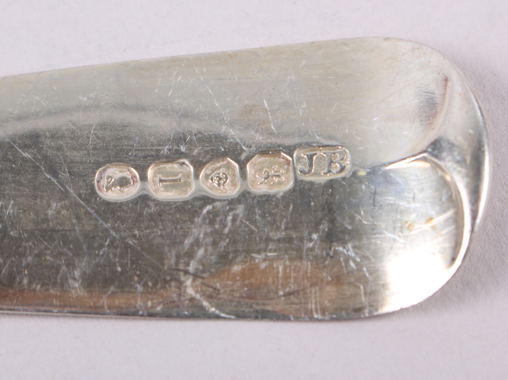 A set of six Old English pattern silver teaspoons, a pair of George III silver tablespoons, two - Image 2 of 5