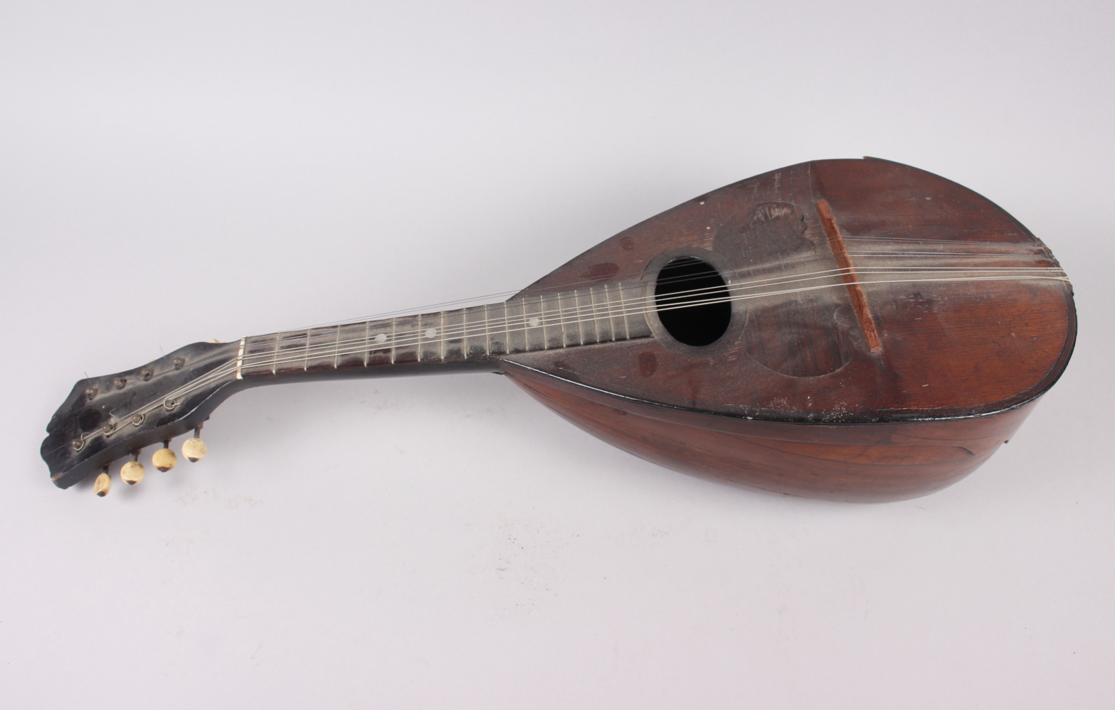 A 19th century rosewood mandolin, labelled Domenico Zanoni - Image 2 of 3