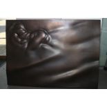 † Ralph Brown: patinated bronze plaque, Lovers V monogrammed, 23" x 32" († ARR This lot may be