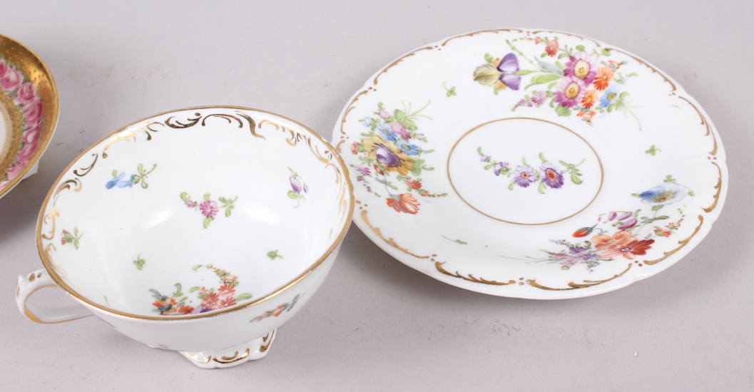 A Royal Worcester cabinet cup and saucer, painted fruit, by T Lockyer (chip to rim) and two other - Image 10 of 24