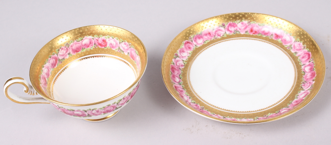 A Royal Worcester cabinet cup and saucer, painted fruit, by T Lockyer (chip to rim) and two other - Image 16 of 24