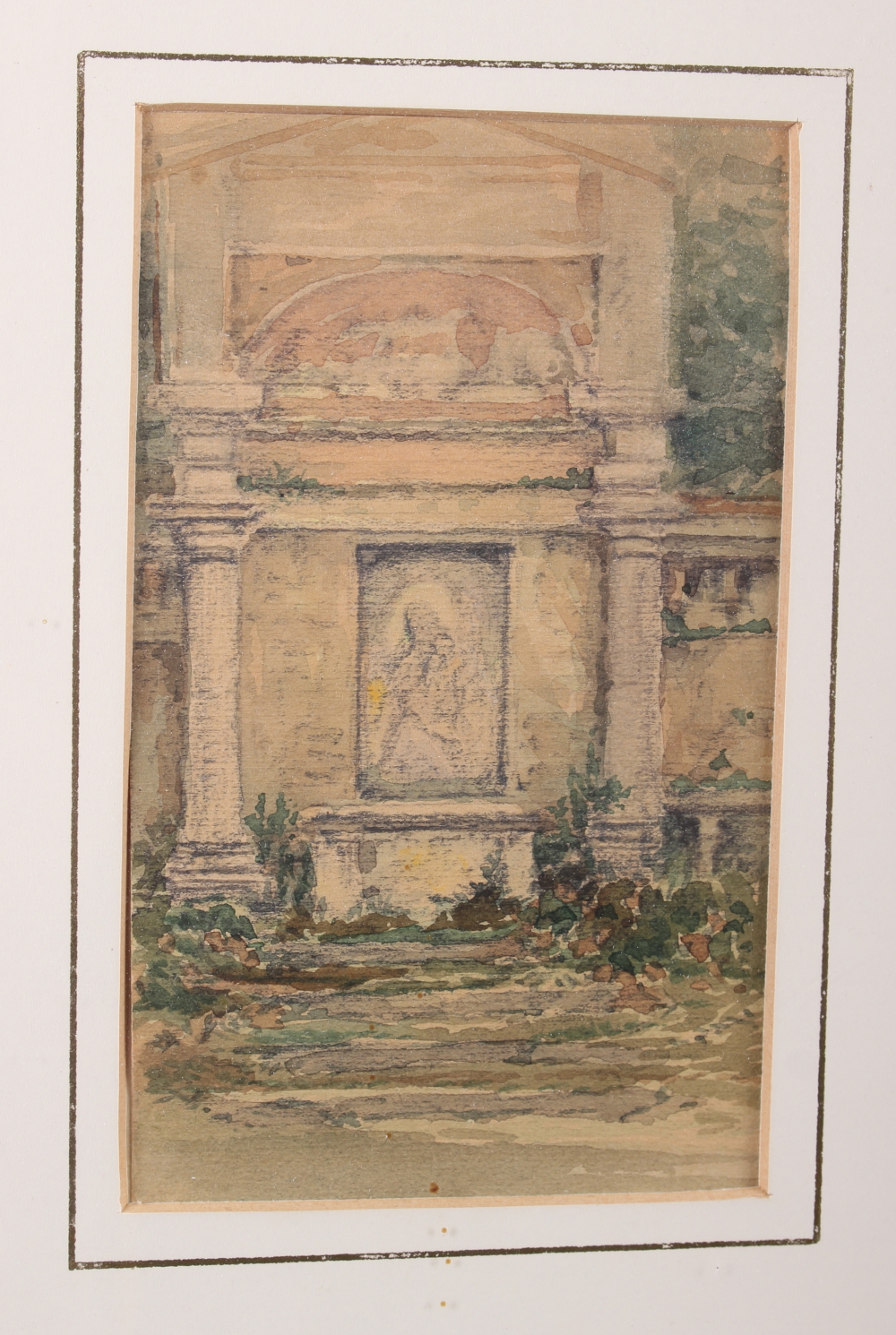 Five early 19th century and later watercolour studies, architectural and domestic scenes, in strip - Image 10 of 14