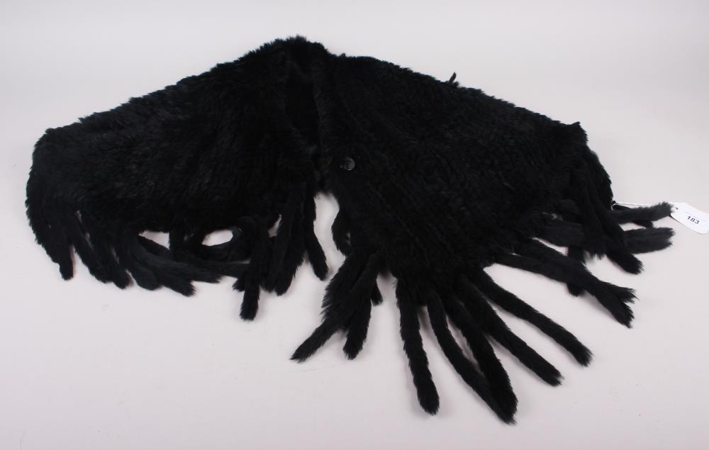 A black mink scarf