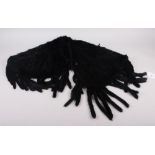 A black mink scarf