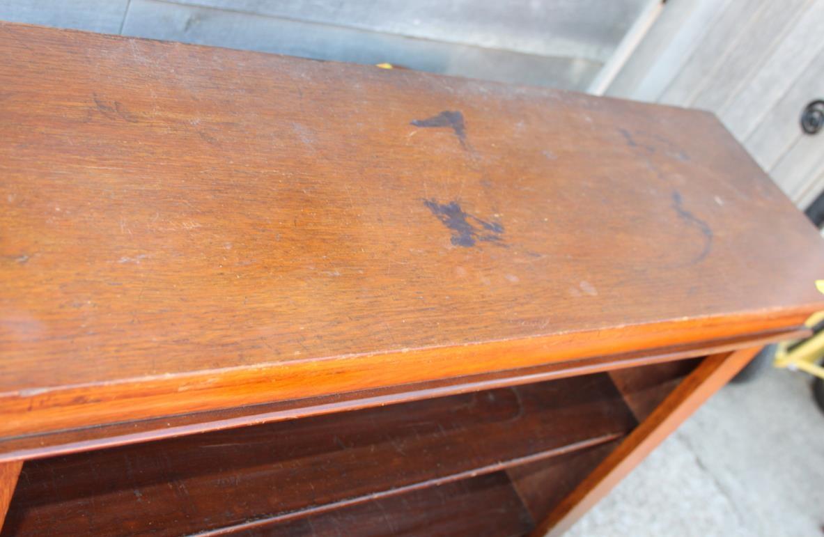 A 19th century mahogany open bookcase, on block base, 33" wide x 11" deep x 39" high - Image 2 of 2