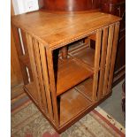 An oak revolving bookcase, 26" wide