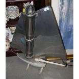 An Art Deco Bunting chrome yacht heater, 28 3/4" high (for ornamental use only)