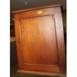 A smoker's oak cabinet enclosed drawers and compartments, 13 1/2" wide