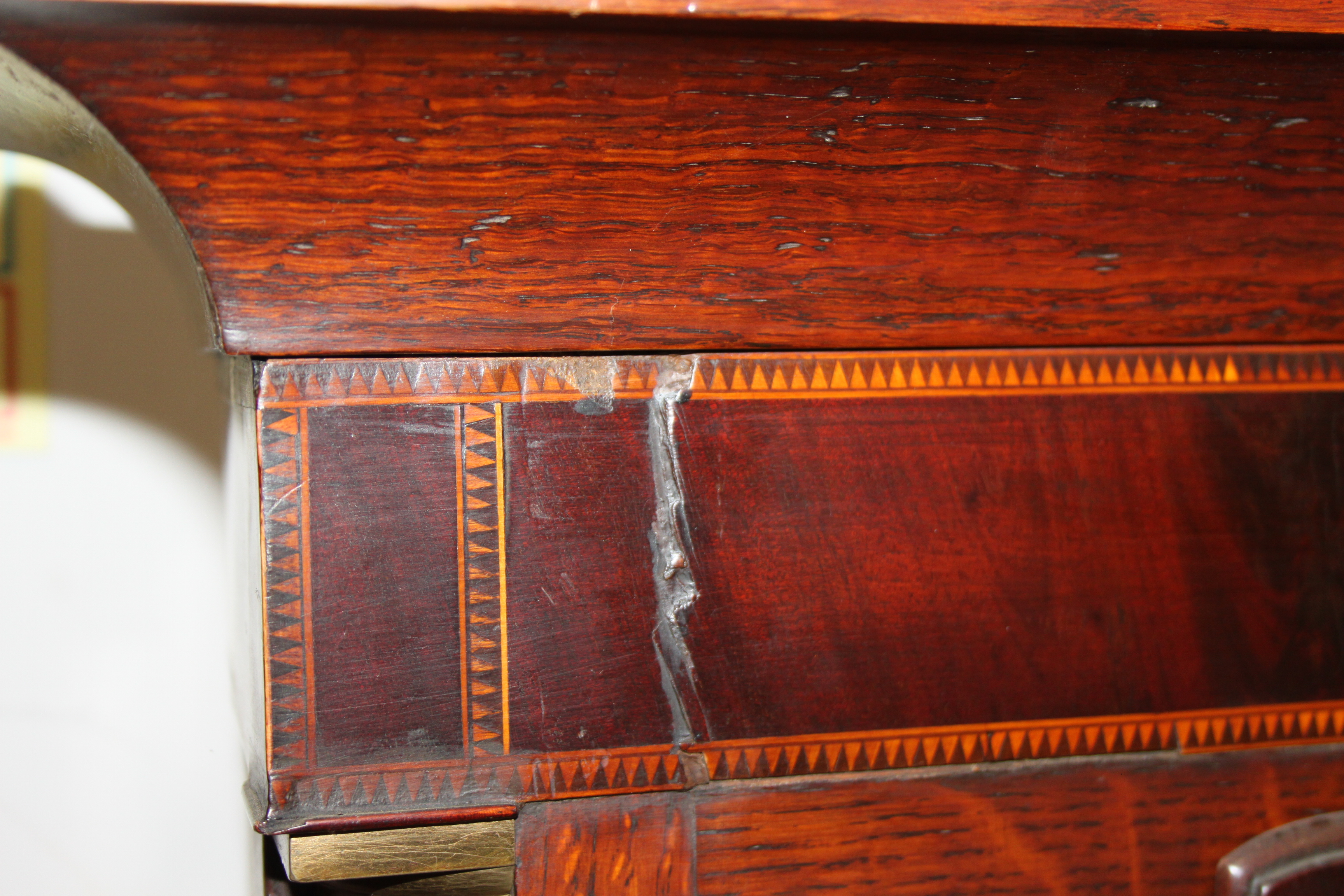 An oak and mahogany inlaid long case clock by J A Brookes of Bromsgrove with broken swan neck - Image 16 of 23