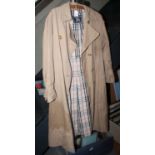 A gents Burberry stone coloured trench coat