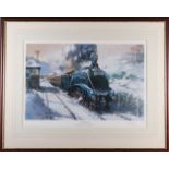 Terence Cuneo: a signed limited edition print, "Sir Nigel Gresley", 31/100, in wash line mount and