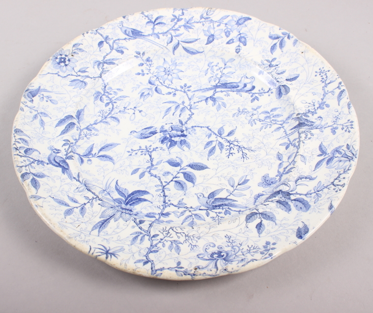 A Rockingham china floral decorated and gilt plate, two Brameld blue and white floral decorated - Image 5 of 12