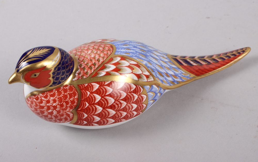 A pair of Royal Crown Derby paperweights, modelled as pheasants, gold stoppers, a similar - Image 4 of 9
