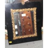 A 19th century gilt metal and papier-mache framed wall mirror, 16 1/2" x 14 1/2" overall