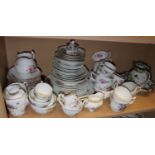 A Coalport bone china floral decorated part combination set, other similar teawares and a Masons