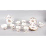 An Old Royal Bone China sixteen piece coffee set with floral decorated borders