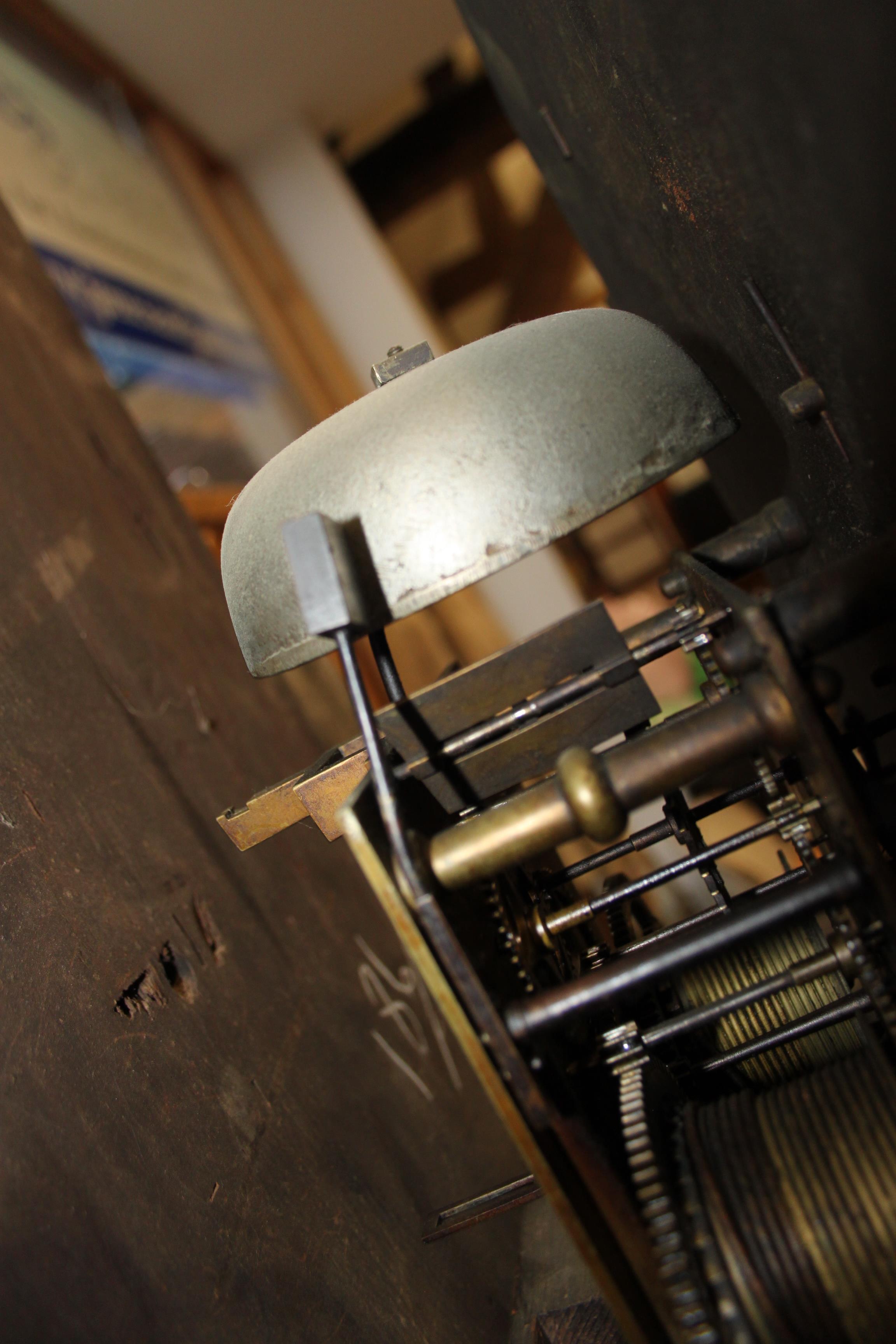 An oak and mahogany inlaid long case clock by J A Brookes of Bromsgrove with broken swan neck - Image 8 of 23