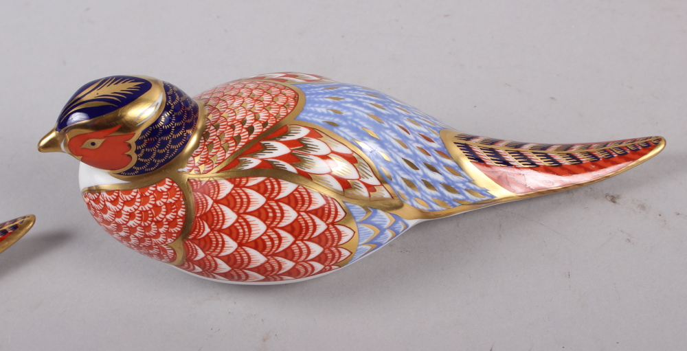 A pair of Royal Crown Derby paperweights, modelled as pheasants, gold stoppers, a similar - Image 6 of 9