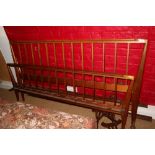 A Heals oak king-size bed frame, 70" wide approx