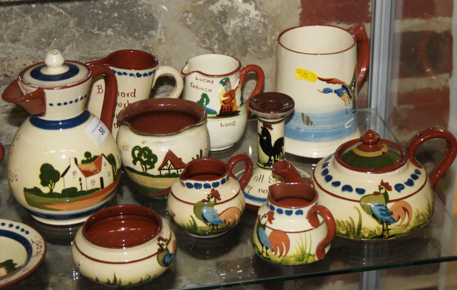 A collection of thirty-two pieces of Torquay Devon and other Cornish wares, various - Image 4 of 5