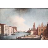 Circle of Canaletto: an 18th century oil on canvas, view of The Grand Canal with Santa Maria della