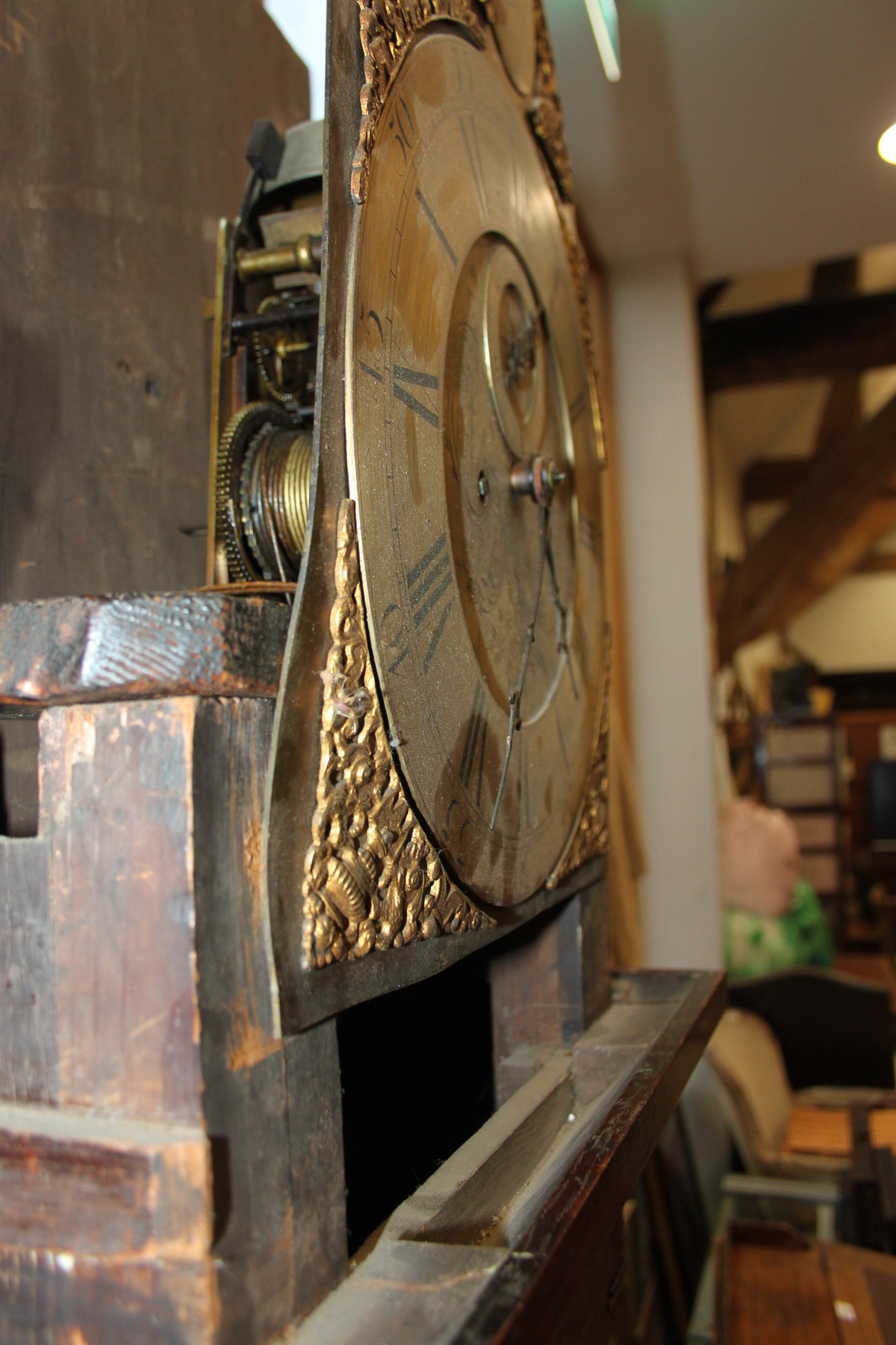 An oak and mahogany inlaid long case clock by J A Brookes of Bromsgrove with broken swan neck - Image 9 of 23