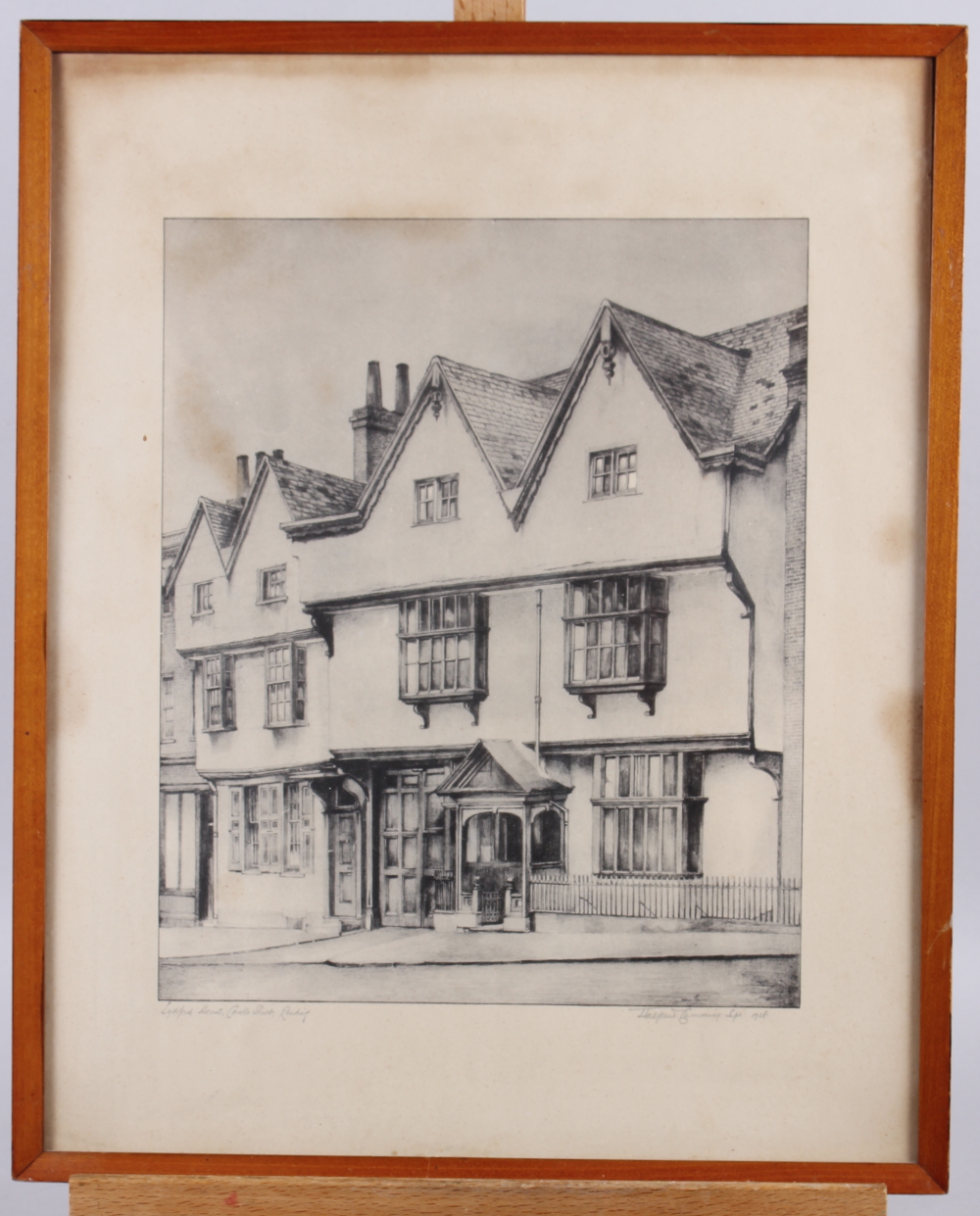 A 19th century watercolour of a cottage and child, 16 1/4" x 10 1/2", a pair of prints "The Chymist" - Image 2 of 9