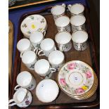 A Royal Worcester "Royal Garden" pattern bone china coffee set and a Royal Worcester "Arden" pattern