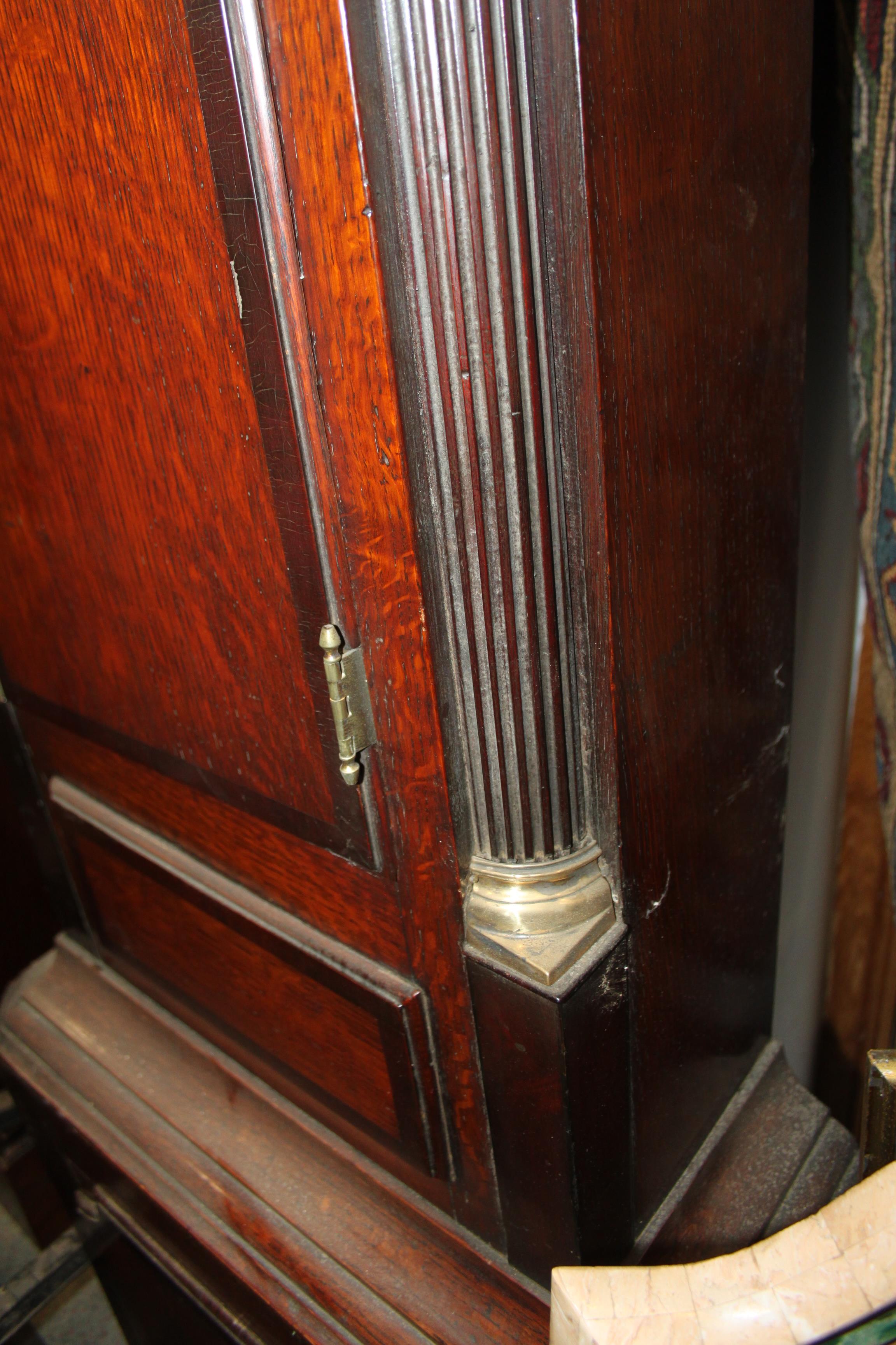 An oak and mahogany inlaid long case clock by J A Brookes of Bromsgrove with broken swan neck - Image 17 of 23