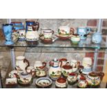 A collection of thirty-two pieces of Torquay Devon and other Cornish wares, various