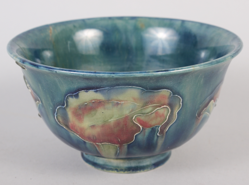 A Moorcroft "Claremont" pattern bowl (restored), 6" dia