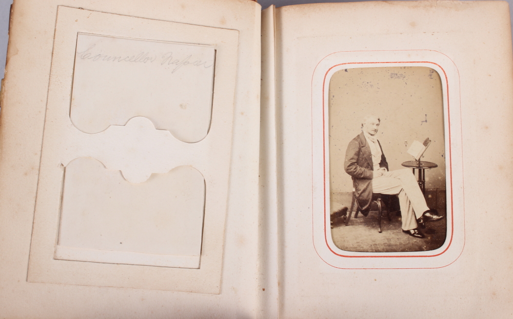 A Victorian carte de visite album, containing approximately thirty photographs of nobility, etc - Image 2 of 28