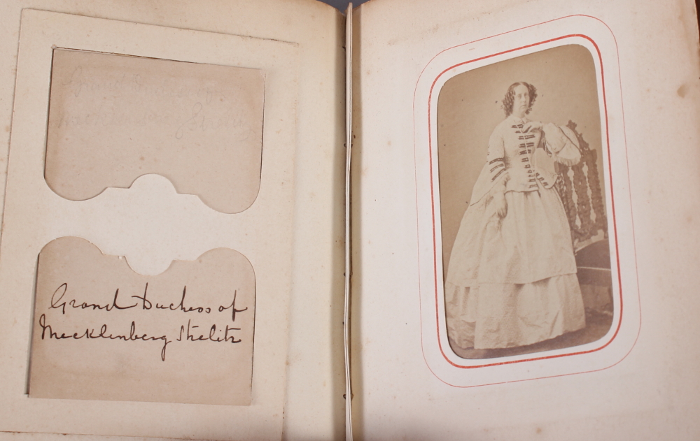 A Victorian carte de visite album, containing approximately thirty photographs of nobility, etc - Image 19 of 28