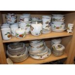 A Royal Worcester "Evesham" pattern oven to tableware combination service, including mugs, cereal