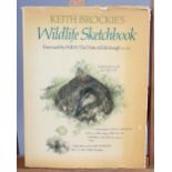 Keith Brockie, two watercolour sketches, "Stag Hunting in the Highlands" and "Red Squirrel