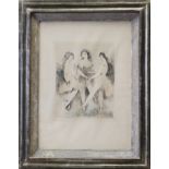 Marie Laurencin: a signed limited edition etching, "L'Ange Bleu" (3), 62/150, in silvered frame
