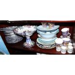 Nine "Shorter Pottery" jugs, tallest 9" high, three Royal Worcester tureens, a Coalport tazza,