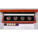"The 60th Anniversary of the Coronation of Queen Elizabeth II Sovereign Set", a set of four gold