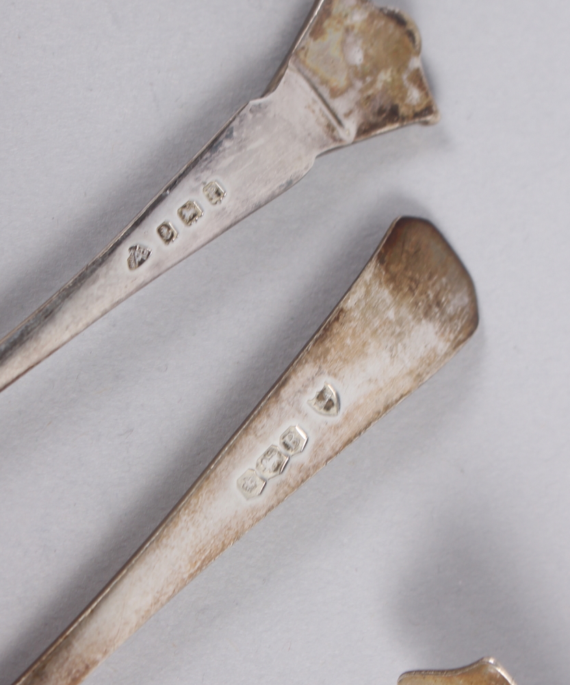 A child's silver spoon and pusher, a silver napkin ring, a silver fork and a silver spoon, 3.3oz - Image 4 of 5