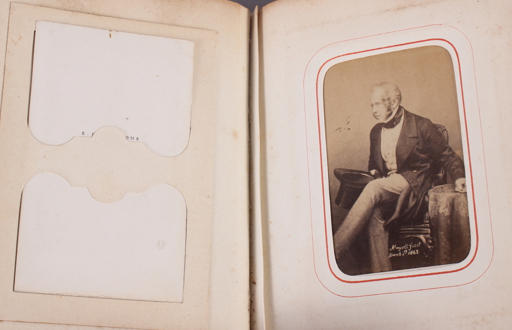 A Victorian carte de visite album, containing approximately thirty photographs of nobility, etc - Image 10 of 28