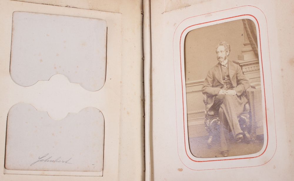 A Victorian carte de visite album, containing approximately thirty photographs of nobility, etc - Image 17 of 28